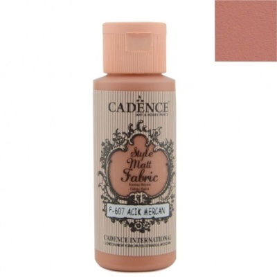 Frasco de tinta para tecido mate Cadence Style Matt Fabric vermelho claro