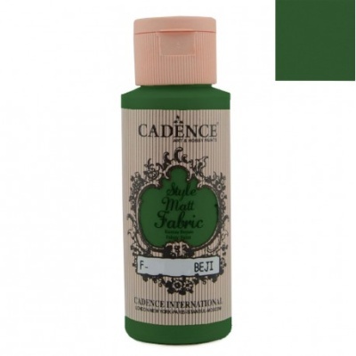Frasco de tinta verde para tecido da marca Cadence com tampa bege