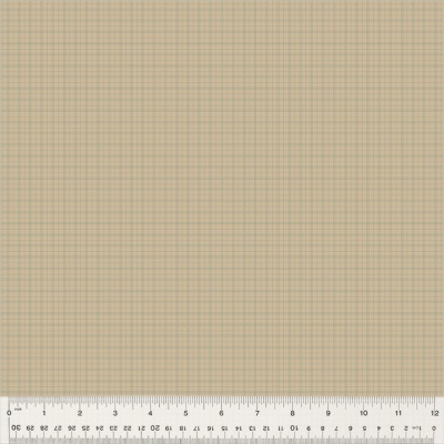 tecido quadrado bege com padrão de linhas finas e régua para escala