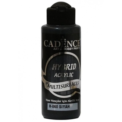 Frasco preto de tinta acrílica Cadence Hybrid Acrylic para multisuperfícies