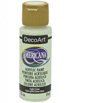 Frasco de tinta acrílica decorativa verde lima clara com tampa dourada