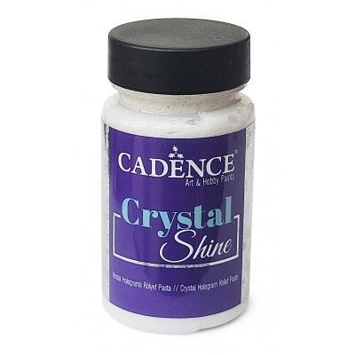 Frasco de tinta Cadence Crystal Shine com rótulo roxo e tampa preta