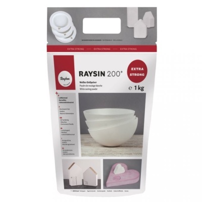 Saco 1 kg pó moldagem branco Raysin 200 extra forte Rayher