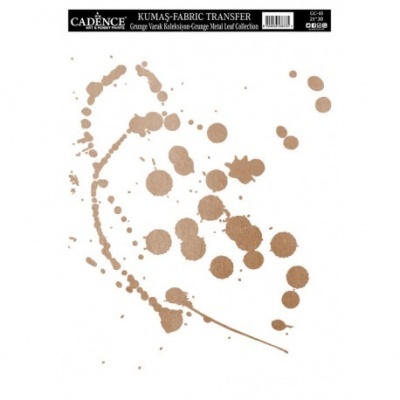 Etiqueta de tecido Cadence com padrão de manchas castanho metálico