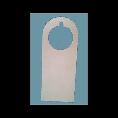 Etiqueta branca para pendurar na maçaneta da porta