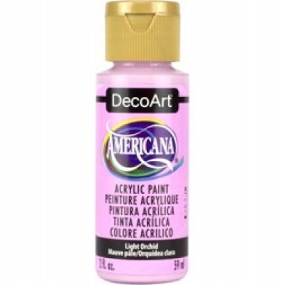 Frasco de tinta acrílica rosa claro DecoArt Americana com tampa dourada