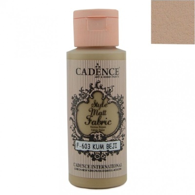 Frasco de tinta para tecido cor bege com tampa rosa