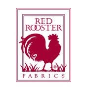 Logótipo RED ROOSTER FABRICS com galo vermelho em fundo branco