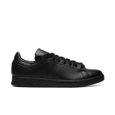 Tênis Adidas Stan Smith preto em pele com sola preta
