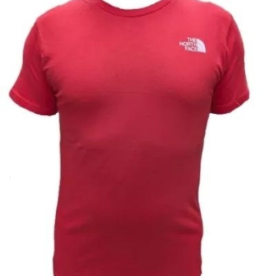 T-shirt vermelha com logo THE NORTH FACE no peito