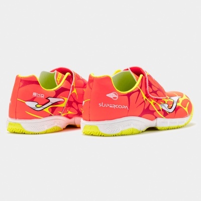 Sapatilhas desportivas Joma Supercopa vermelhas e amarelas para criança