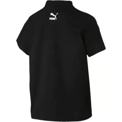 Camiseta preta Puma com logótipo branco nas costas
