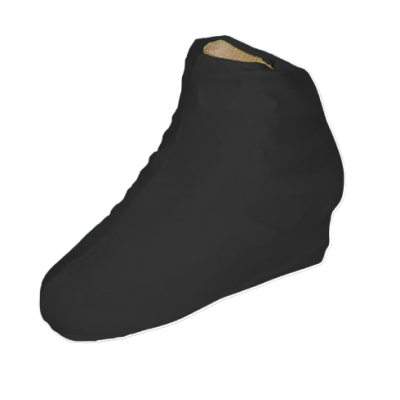 Capa protetora preta para sapato com interior bege