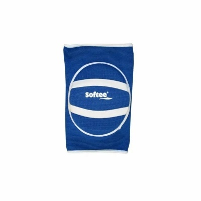 Joalheira azul com logótipo Softee e padrão branco