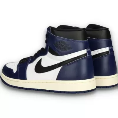 Sapatilhas Nike Air Jordan 1 altas azul, branco e preto