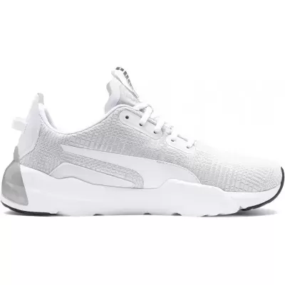 Ténis desportivo branco com padrão texturizado e logótipo Puma