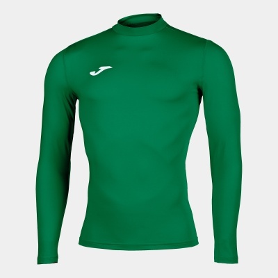 Camisola térmica de manga comprida verde com logo branco da marca Joma