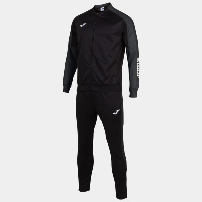 Conjunto desportivo preto e cinzento com logótipo branco da JOMA