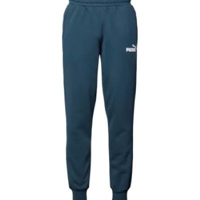Calças de treino azuis com logótipo branco da Puma