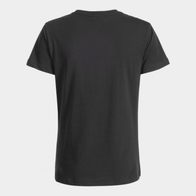 T-shirt preta de manga curta vista de trás