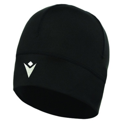 Gorro preto liso com logótipo branco