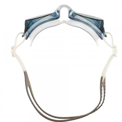 Óculos de natação com lentes azul-escuras e alça preta