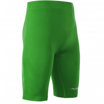 Calção desportivo verde com textura canelada e logótipo