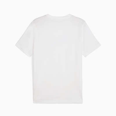 T-shirt branca lisa de manga curta vista por trás