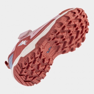 Sapata desportiva de criança com sola rosa e detalhe branco