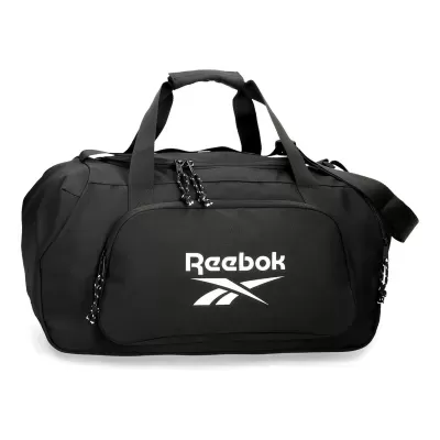 Saco de desporto preto com logótipo branco da Reebok