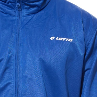 Casaco desportivo azul com fecho e logótipo LOTTO branco no peito