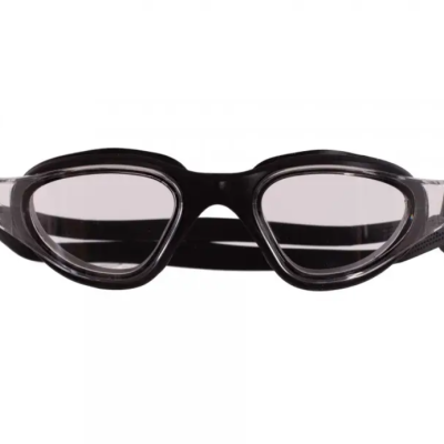 Óculos de natação pretos com lentes claras