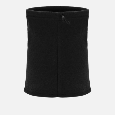 Cachecol polar preto simples com fecho ajustável