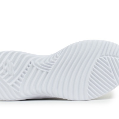 Sola branca de calçado desportivo com textura estriada