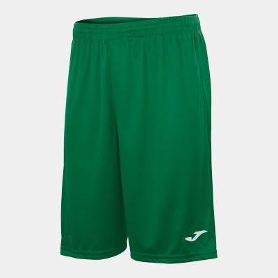 Calções desportivos verdes com logótipo branco Joma