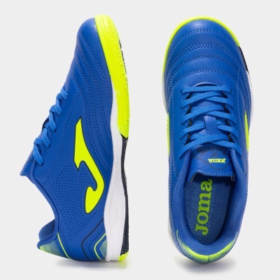 Sapatilhas desportivas azuis e amarelas Joma para futebol de salão