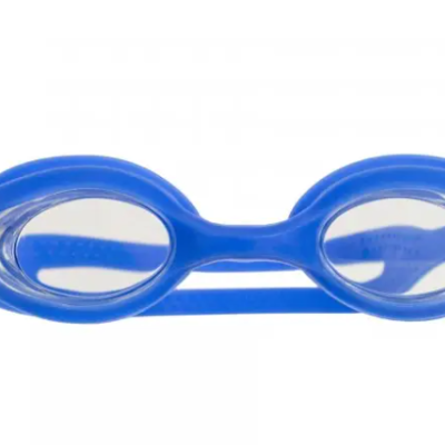 Óculos de natação azul com lentes transparentes
