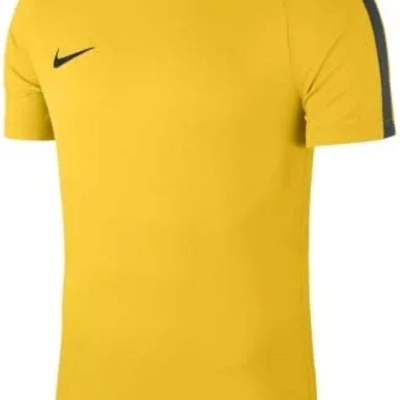 T-shirt amarela de manga curta com risca preta e logótipo Nike