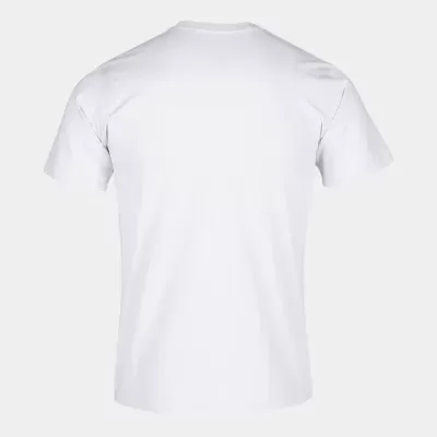 Camiseta branca de manga curta vista por trás