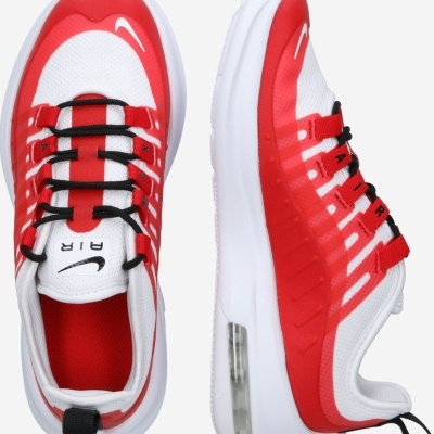 Sapatilhas Nike Air brancas e vermelhas vista superior e lateral