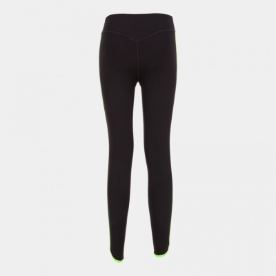 Leggings negras com detalhe verde na bainha