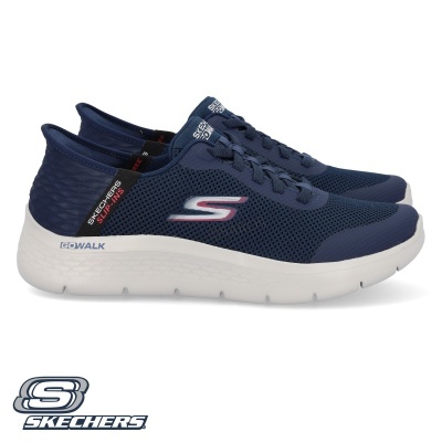 Ténis Skechers Go Walk azuis com sola branca