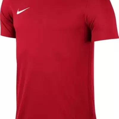 T-shirt desportiva vermelha Nike com logótipo branco