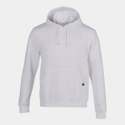Sweatshirt branca com capuz e bolso canguru