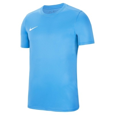 Camiseta azul clara com logótipo Nike branco no peito