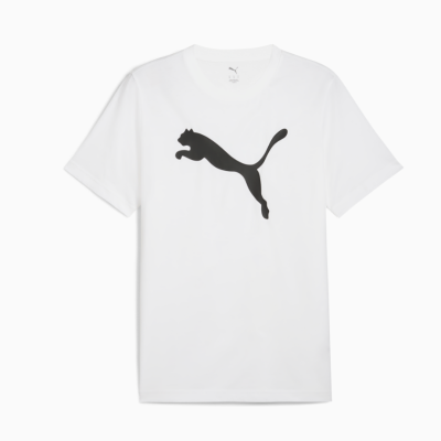 T-shirt branca com logótipo preto da Puma