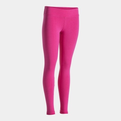 Leggings cor-de-rosa com cintura elástica, isoladas em fundo branco