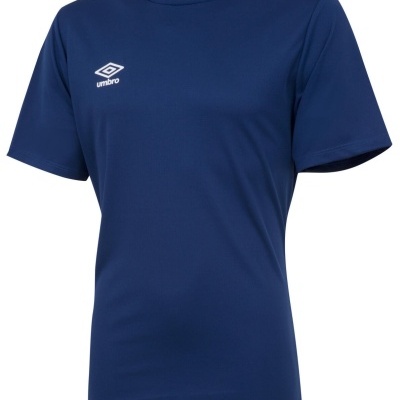 T-shirt desportiva azul escura Umbro com logótipos brancos