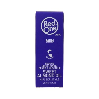 Embalagem azul de condicionador para barba e bigode Red One Sweet Almond Oil