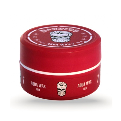 Recipiente vermelho redondo de cera para cabelo Aqua Wax